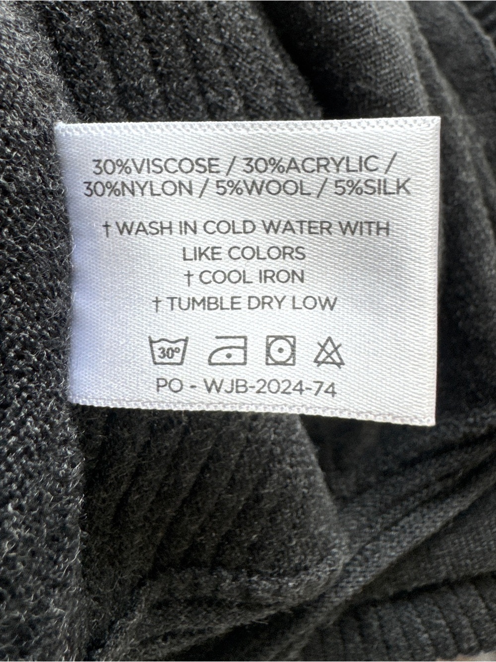 Weston Jon Boucher Men's Black Dune Ottoman Knit Luxury Hoodie With Silk Wool S - Picture 9 of 15